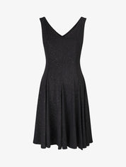 Robe patineuse sans manches à paillettes - Noir - 1