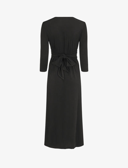 Robe longue fluide - Noir - 2