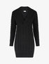 Robe pull courte à col châle - Noir - 1