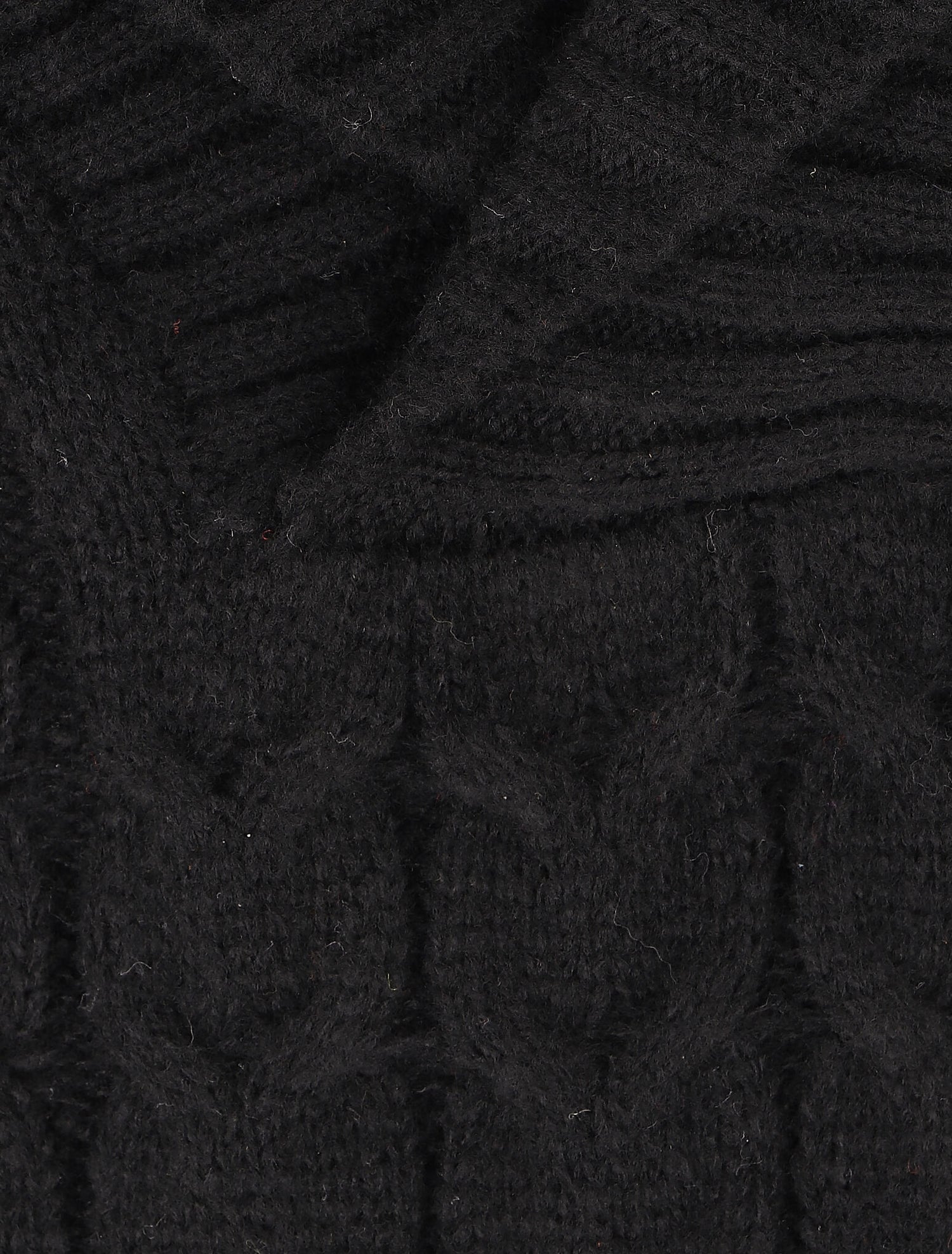 Robe pull courte à col châle - Noir - 3