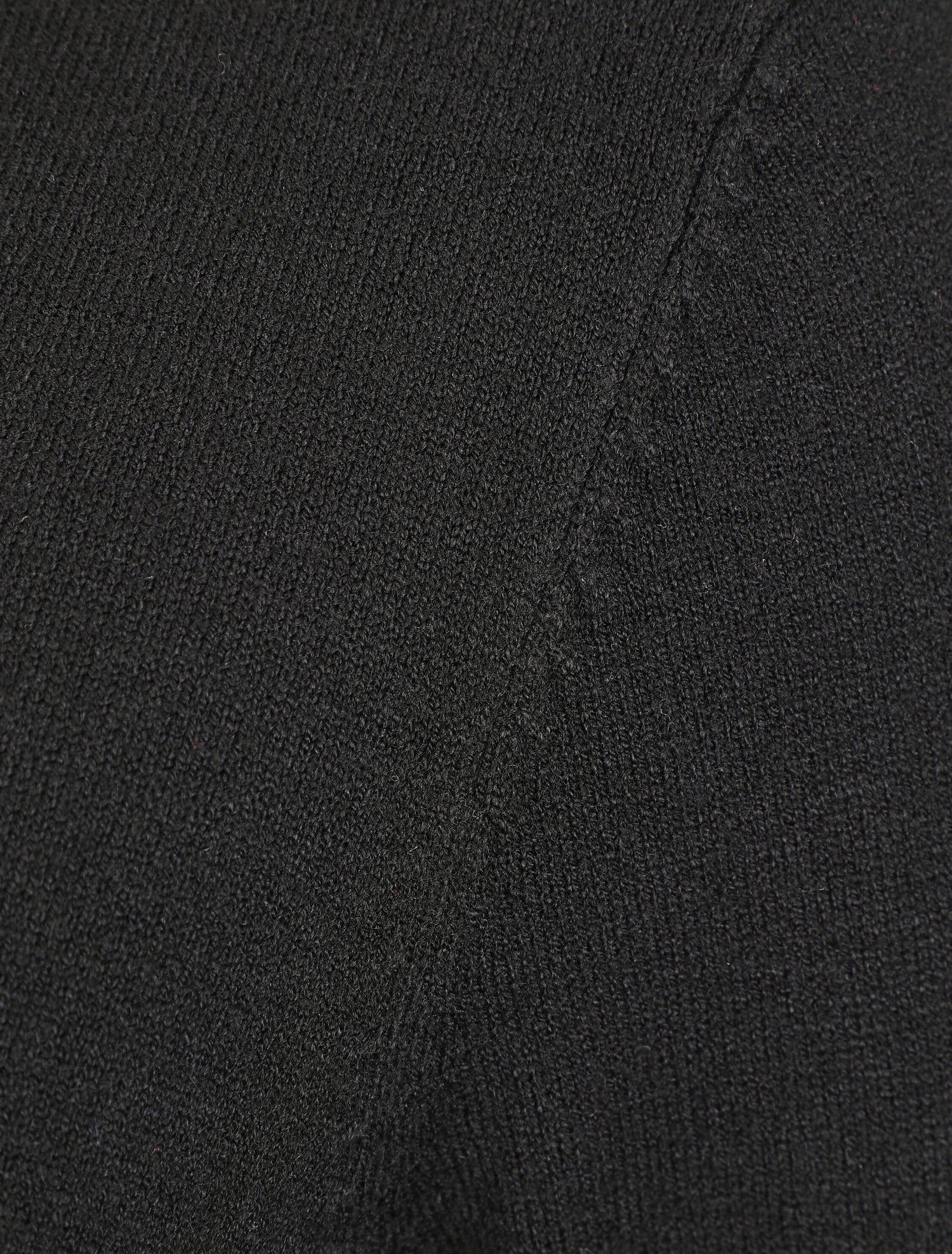 Pull fin en cachemire mélangée à col V - Noir - 3