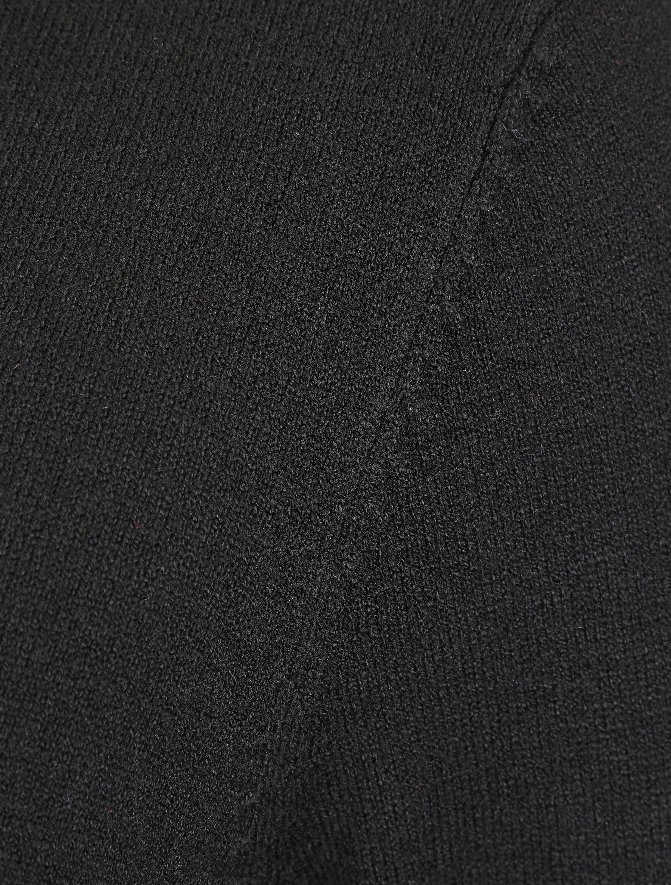 Pull fin en cachemire mélangée à col V - Noir - 3