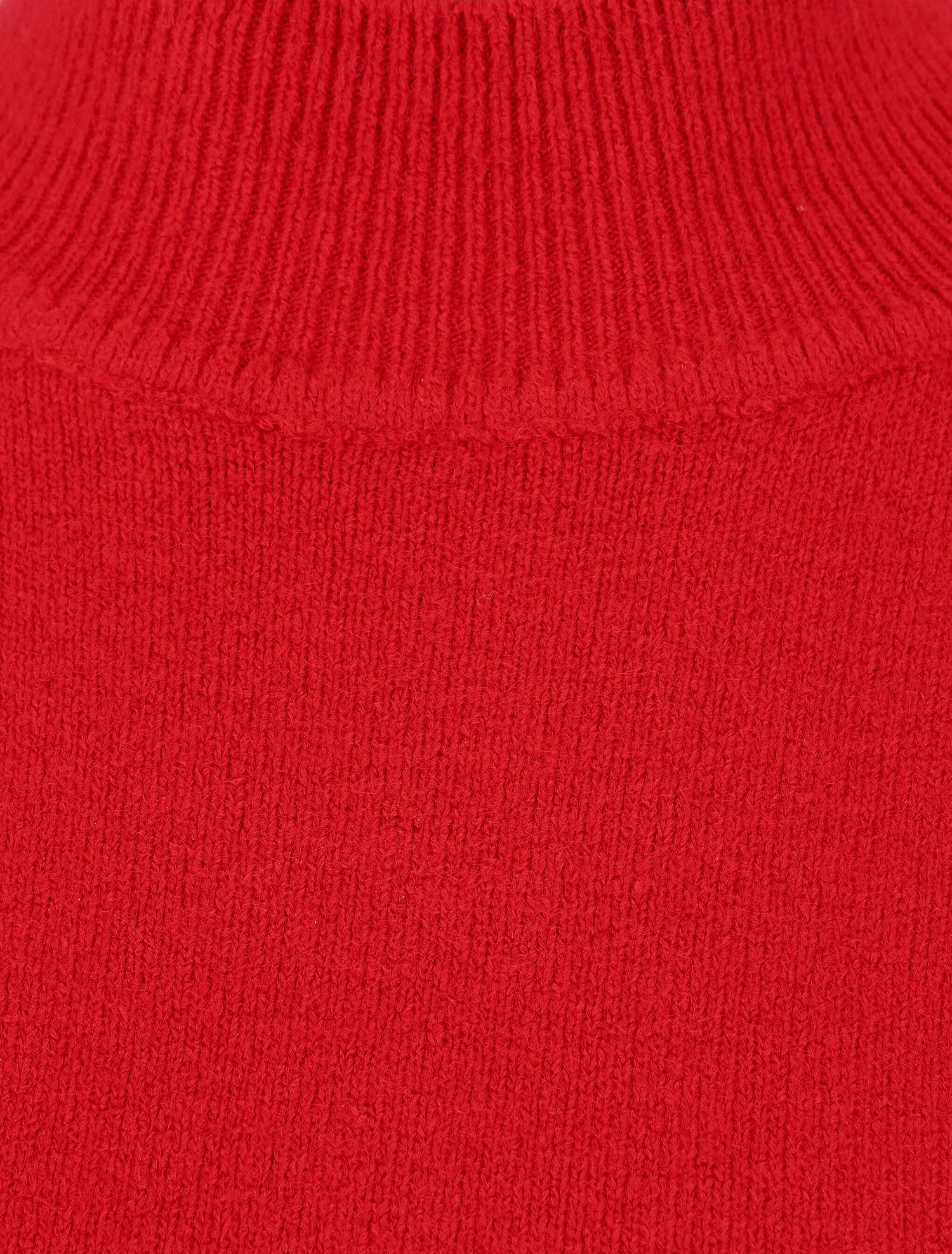 Pull col montant en cachemire mélangé - Rouge - 3