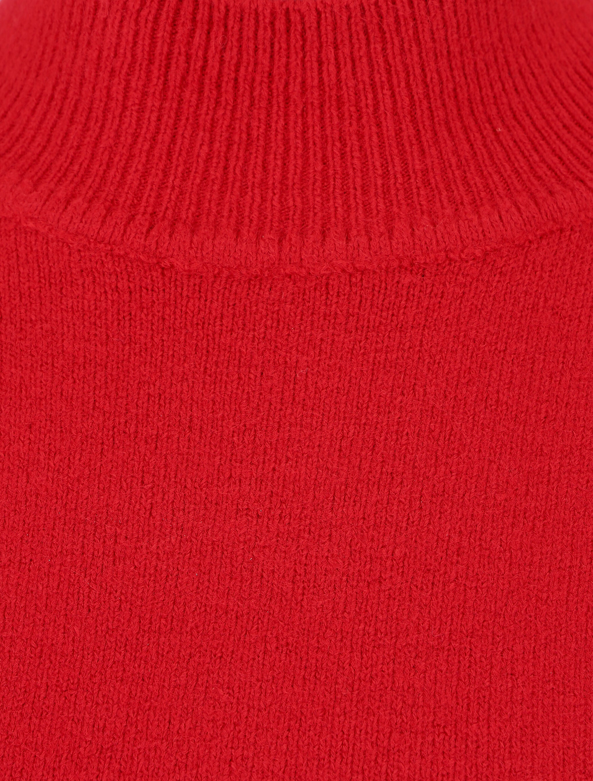 Pull col montant en cachemire mélangé - Rouge - 3