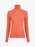 Pull col roulé en laine mélangée - Corail - 5