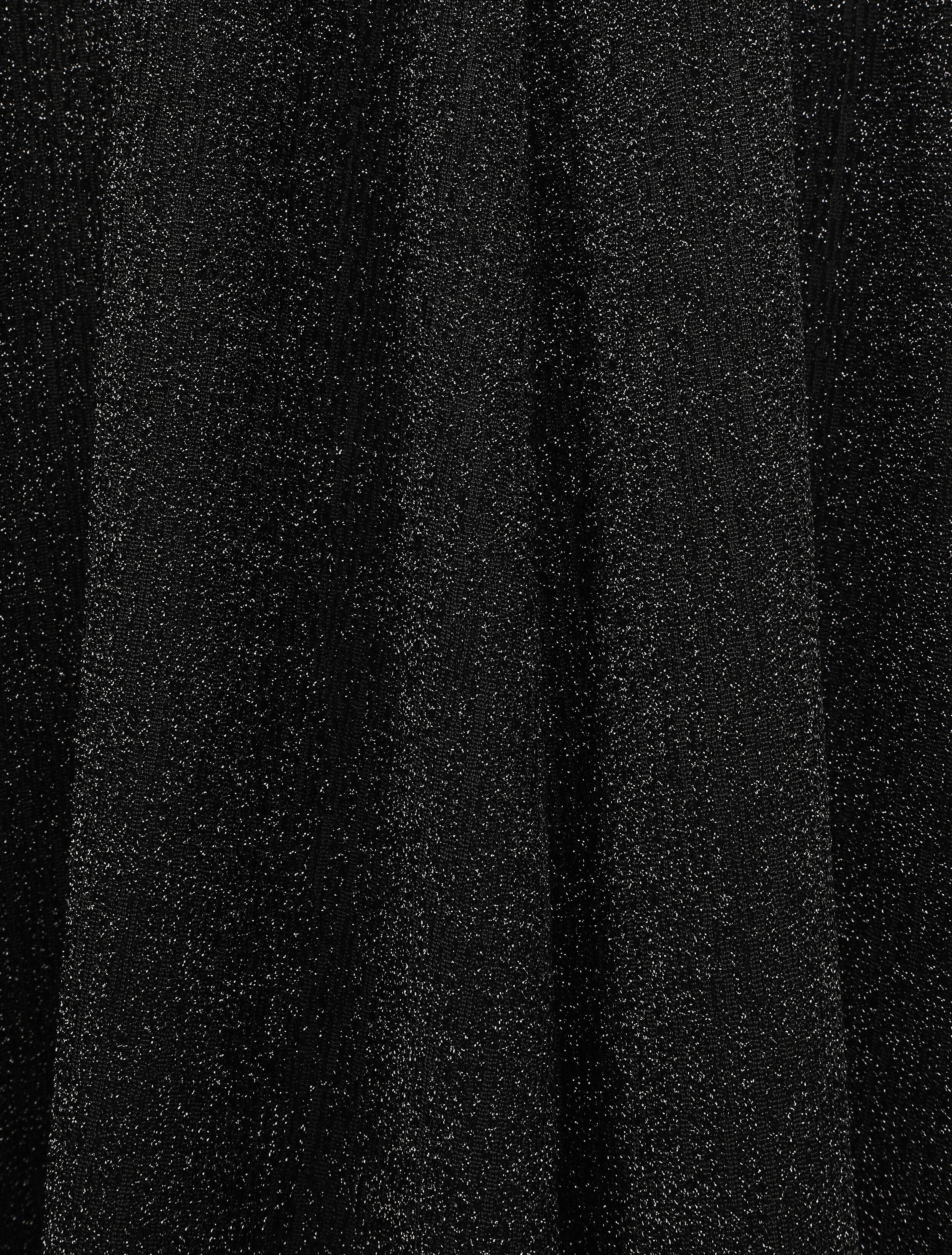 Robe patineuse irisée à col V - Noir - 4