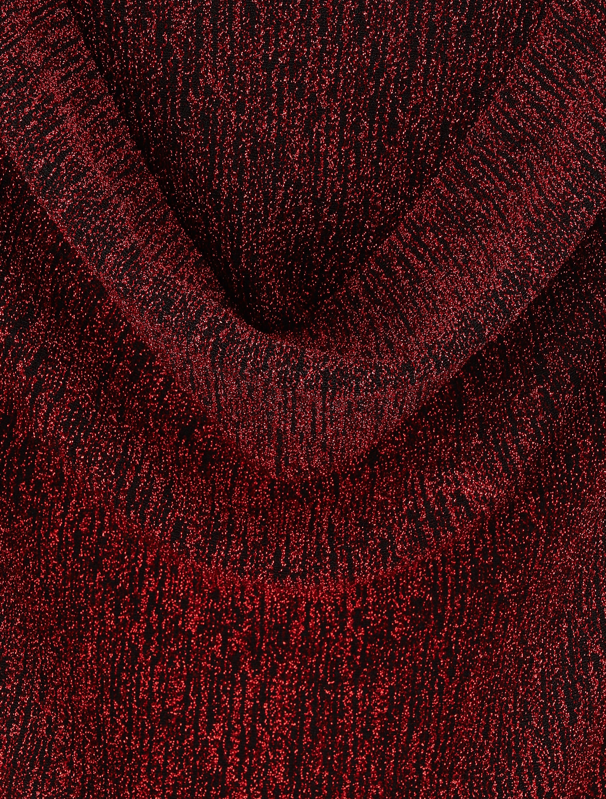 Robe moulante pailletée à col bénitier - Rouge - 3