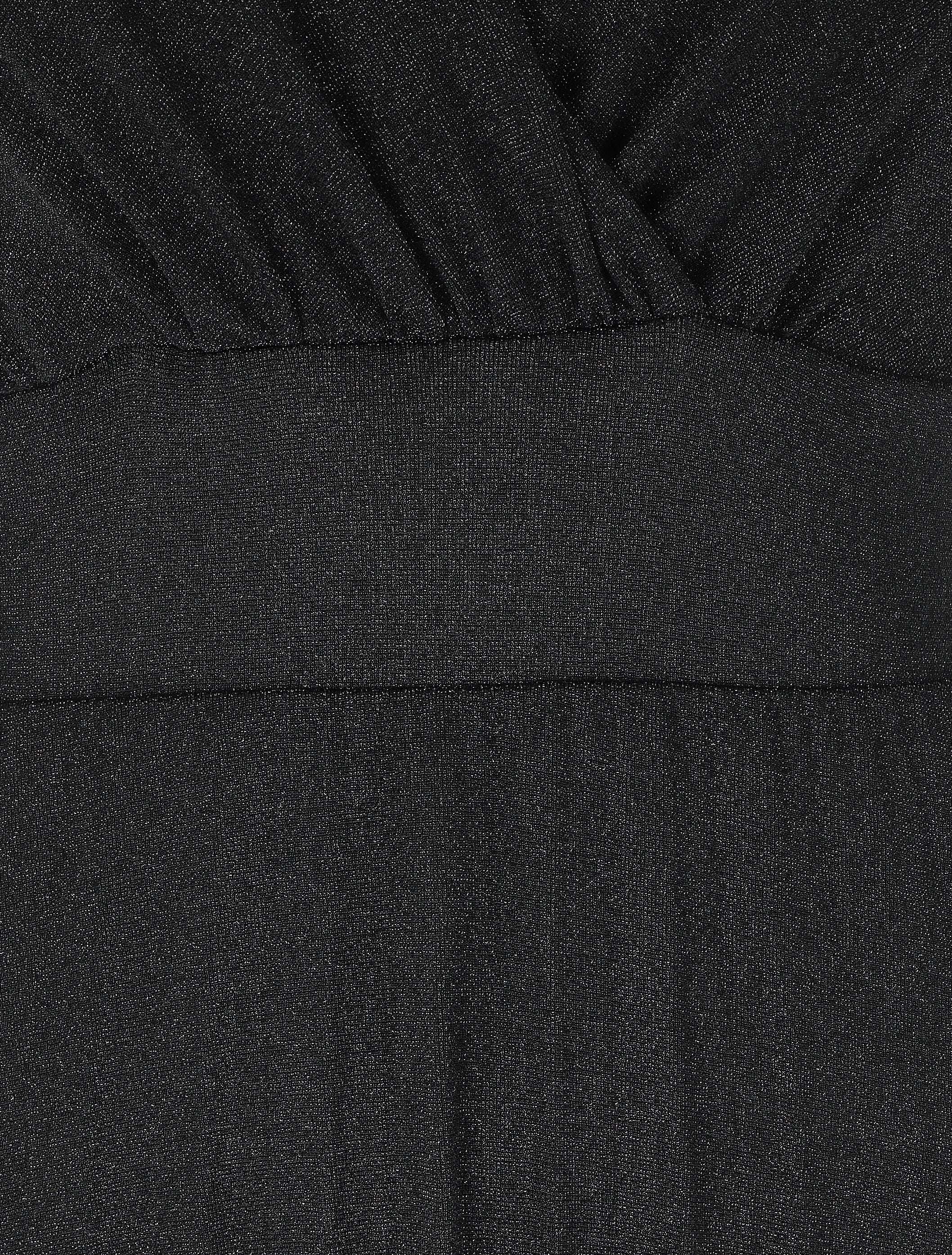 Robe longue irisée effet plissé - Noir - 3