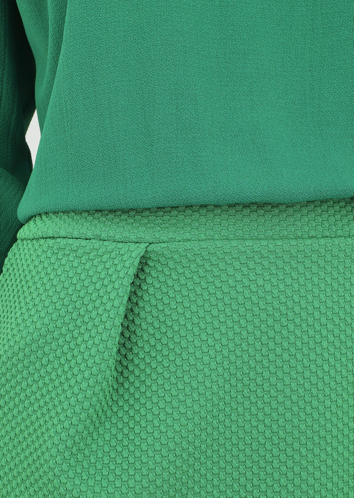 Robe droite bi-matière - Vert - 3