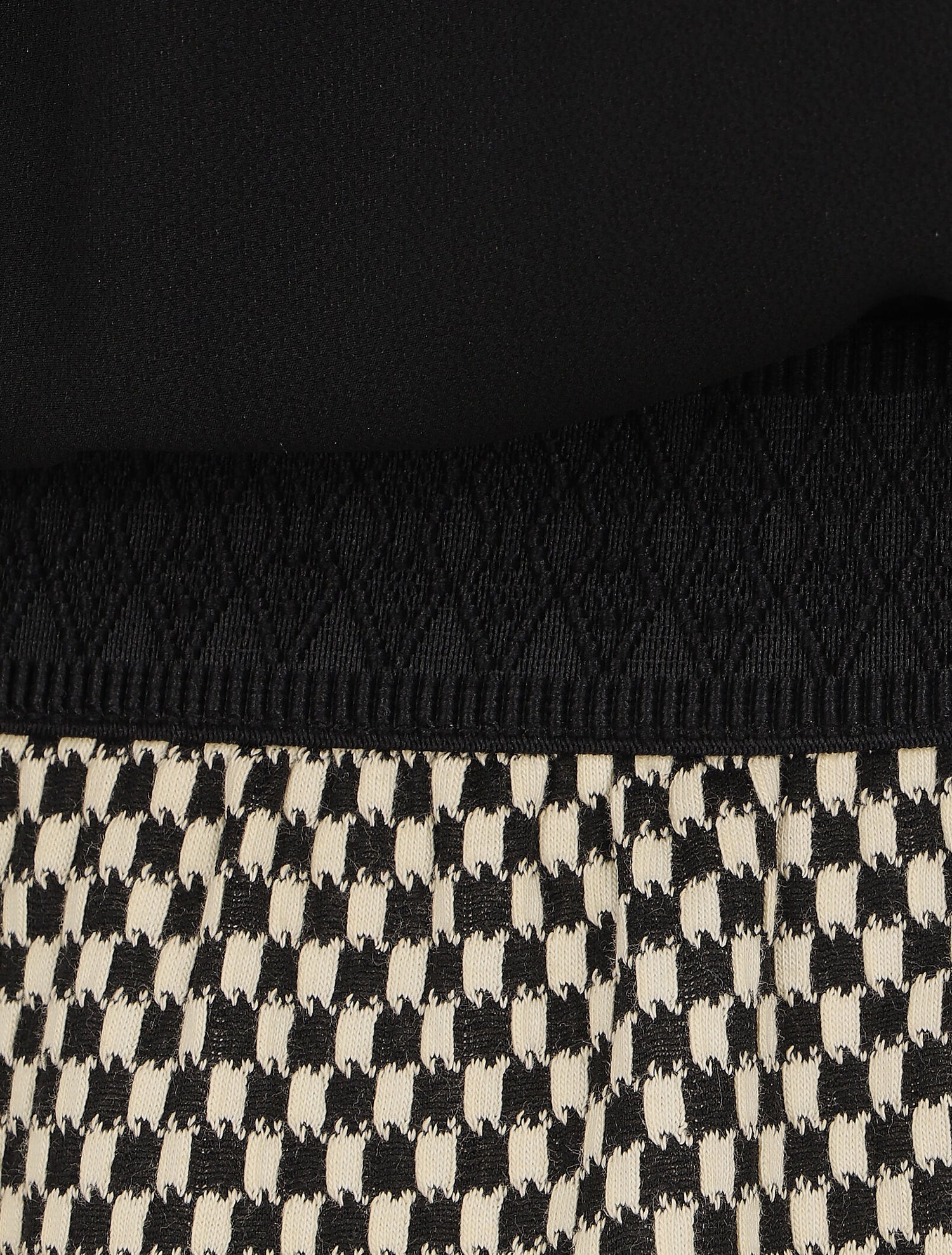 Robe droite à motif damier - Noir/beige - 3