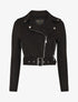 Veste courte en suédine style perfecto - Noir - 1