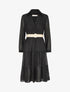 Robe unie à fines rayures irisées - Noir - 1