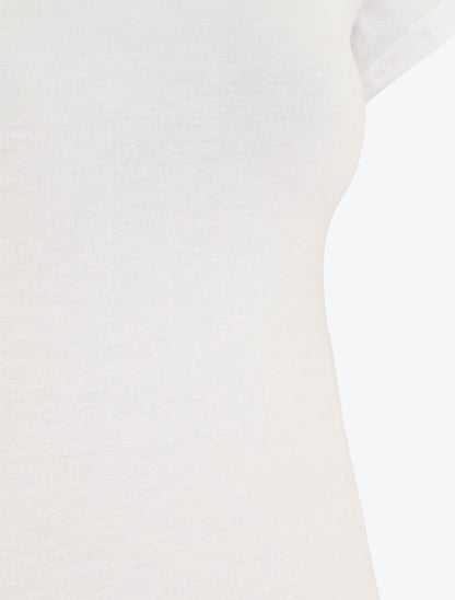 T-shirt ajusté manches courtes uni - Blanc - 3