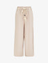 Pantalon côtelé taille haute coupe ample - Beige - 5