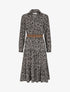 Robe à motif suédé fleuri en relief - Noir - 1