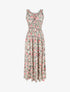 Robe longue évasée fleuri sans manches - Vert - 5