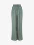 Pantalon droit et fluide uni - Vert - 1