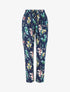 Pantalon droit motif floral - Marine - 1