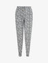 Pantalon style jogging imprimé floral - Marine - 1