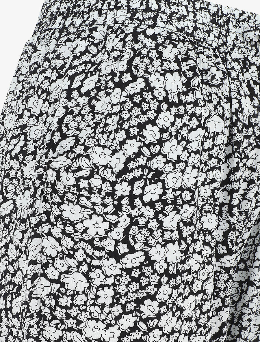 Pantalon style jogging imprimé floral - Marine - 3