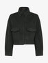 Veste courte et oversize en feutrine - Noir - 1
