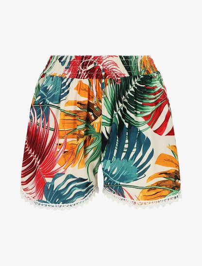 Short tropical bords en crochet - Beige - 5