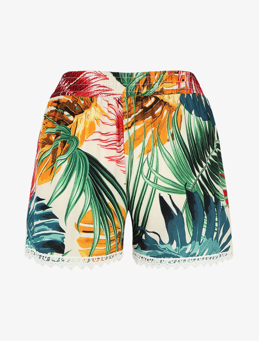 Short tropical bords en crochet - Beige - 2