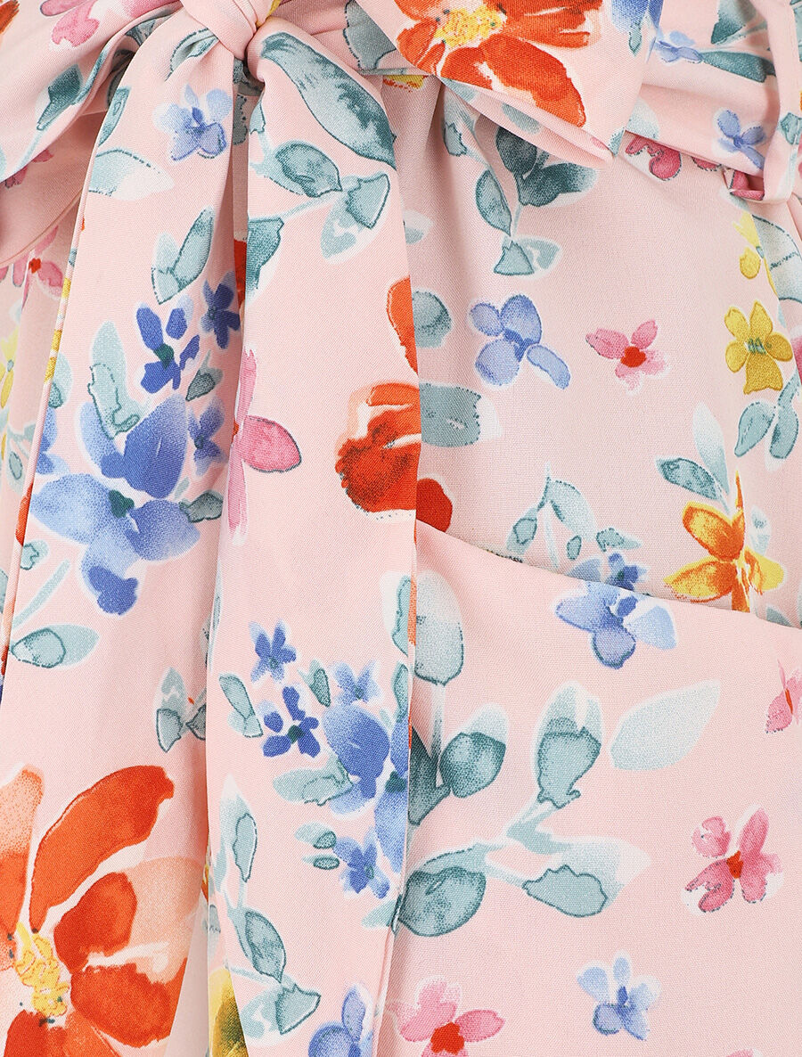 Combinaison fleurie sans manches - Rose - 5