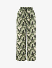 Pantalon ample imprimé fantaisie - Kaki - 1