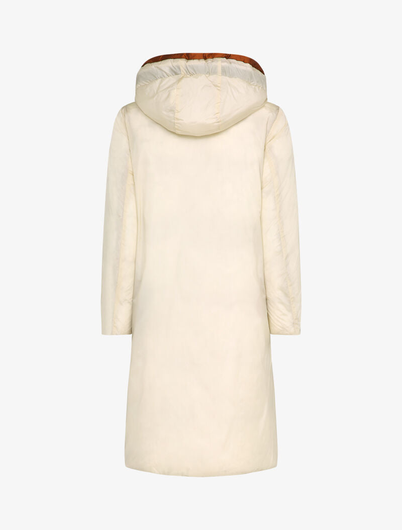 Doudoune longue réversible à capuche - Rouille - 4