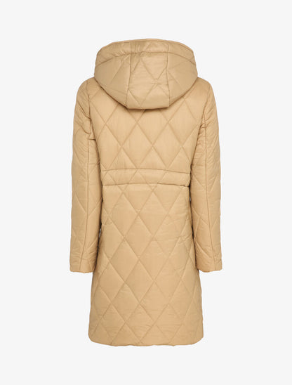 Doudoune matelassée à liens de serrage - Beige - 2
