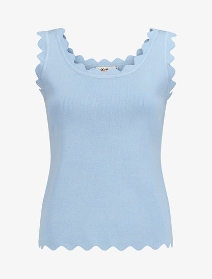 Top en maille sans manches - Bleu ciel - 1