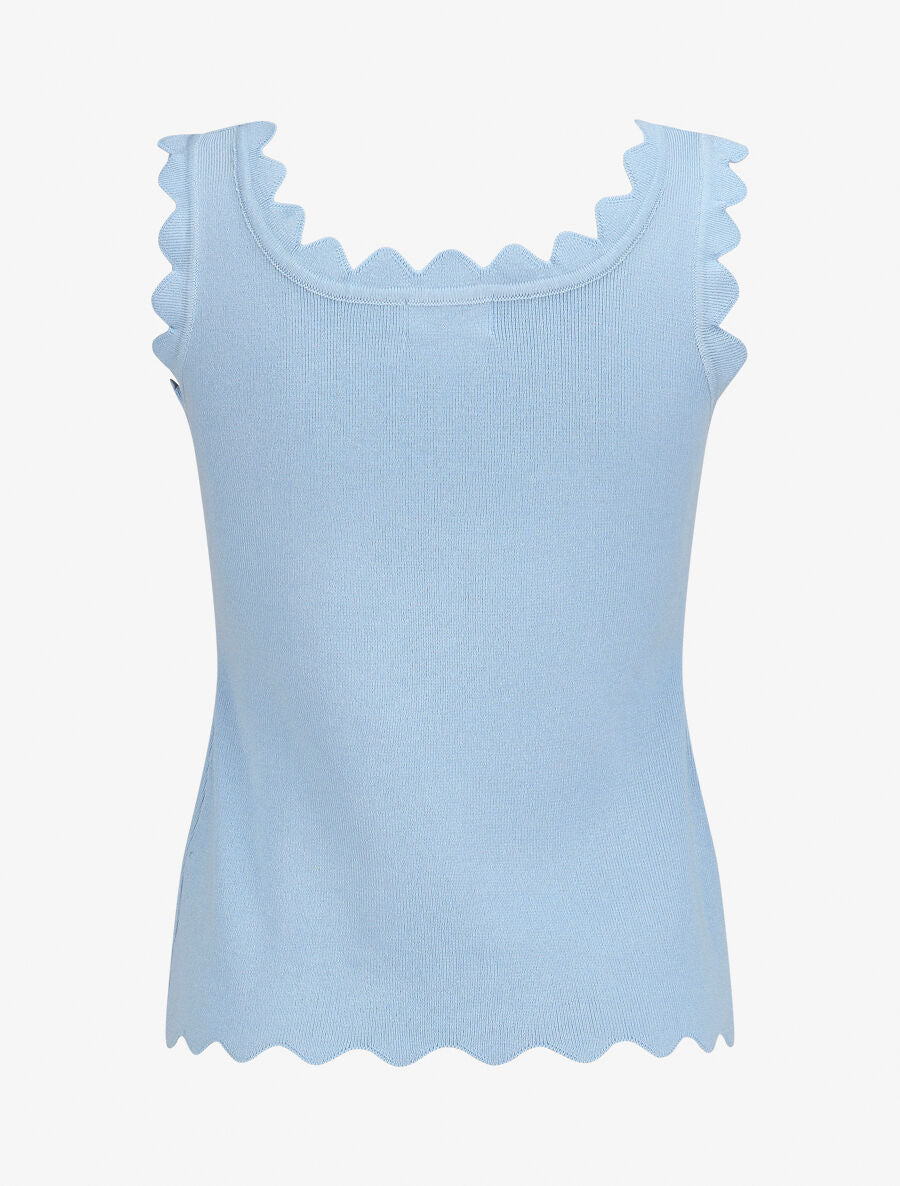 Top en maille sans manches - Bleu ciel - 2