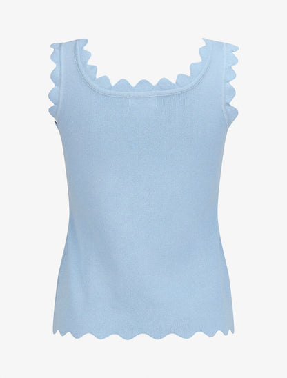Top en maille sans manches - Bleu ciel - 2