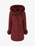 Parka uni à fourrure synthétique amovible - Prune - 5