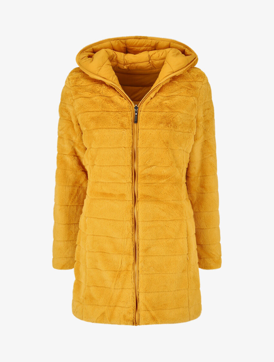 Doudoune réversible à capuche - Jaune - 4