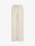 Pantalon ample élastiqué à rayures - Beige - 4