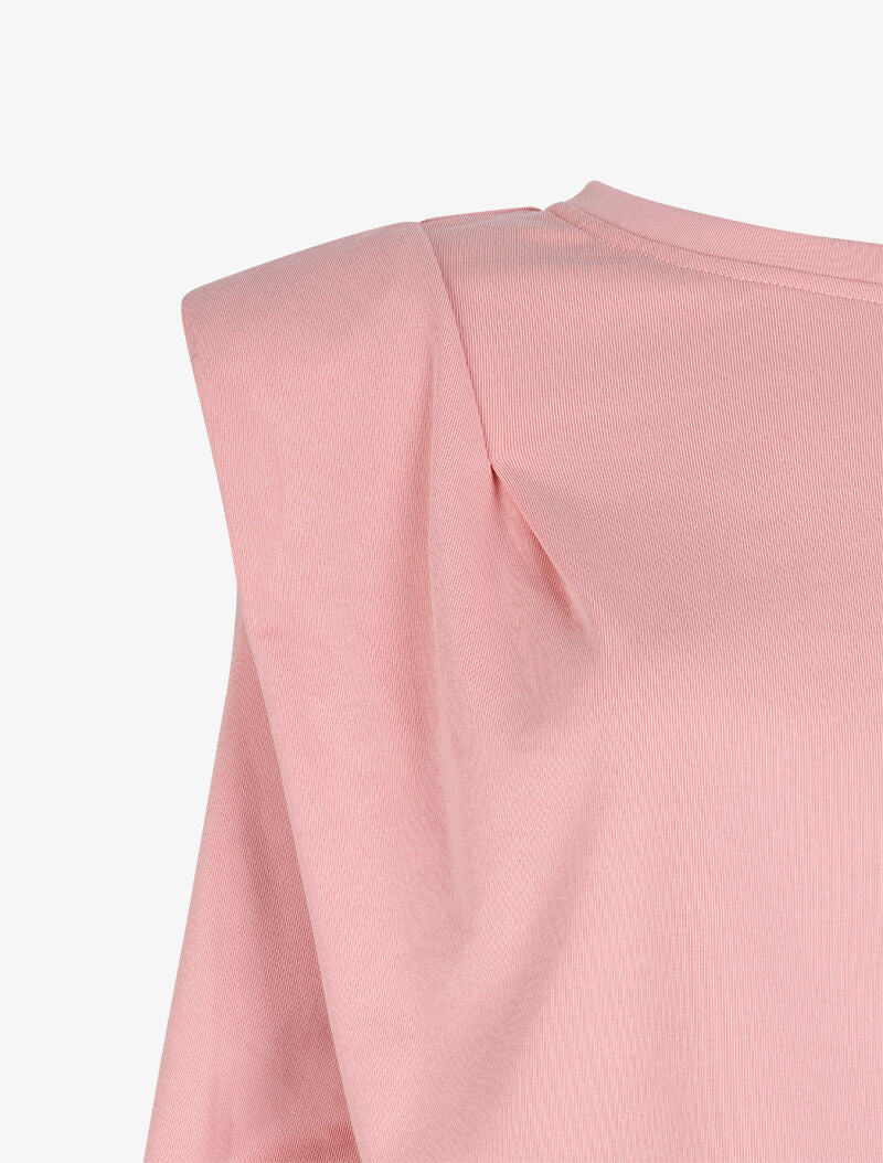 Sweat ample à épaulettes - Rose - 3