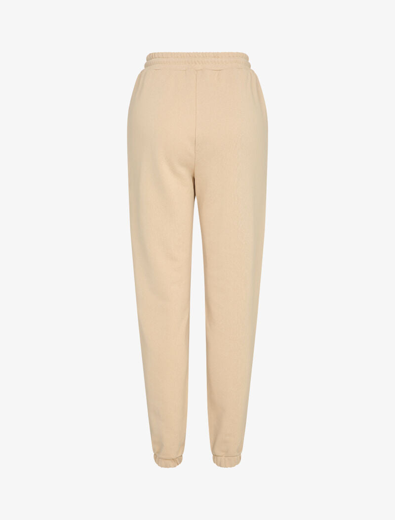 Jogging uni à broderie - Beige - 2