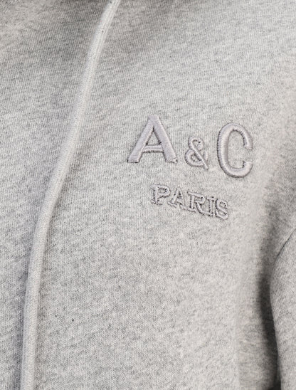 Sweat à capuche zippé - Gris chiné - 4