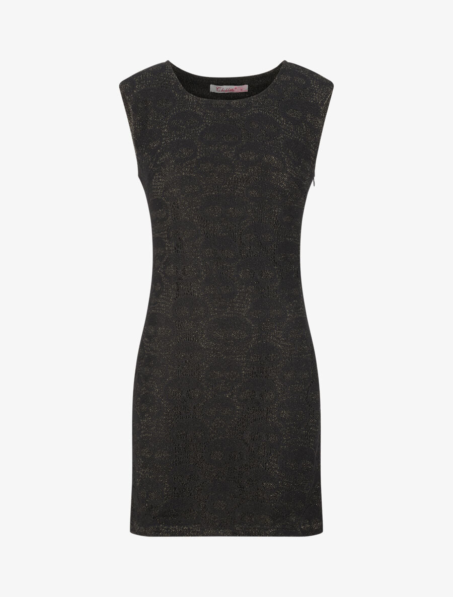 Robe en dentelle à motifs tête de mort - Or - 1