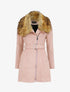 Manteau ajusté à intérieur fourré - Rose - 5