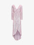 Robe longue à sequins à bords asymétriques - Champagne - 1