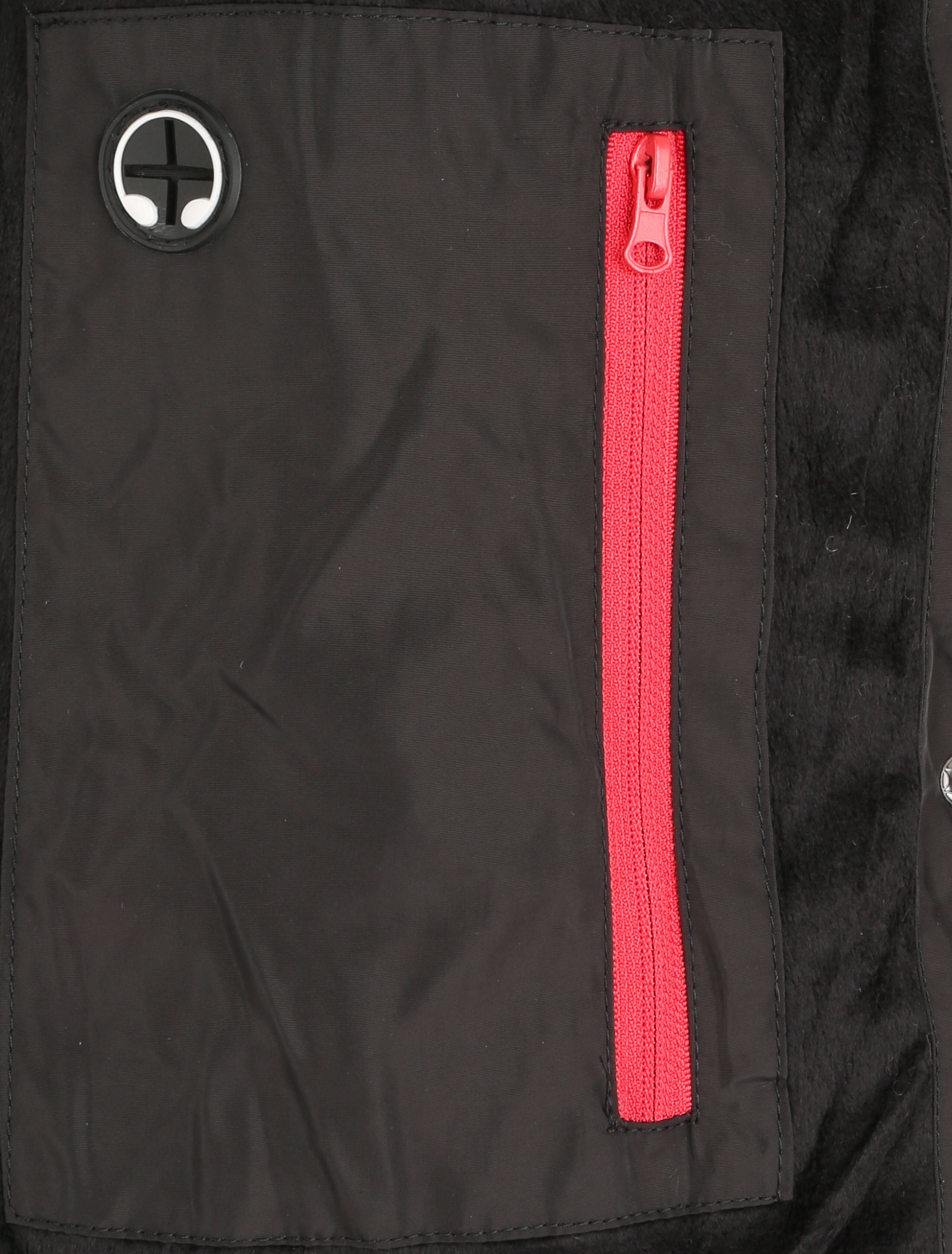 Doudoune fourrée à coutures en V - Noir - 3