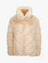 Manteau oversize en fausse fourrure - Beige - 1