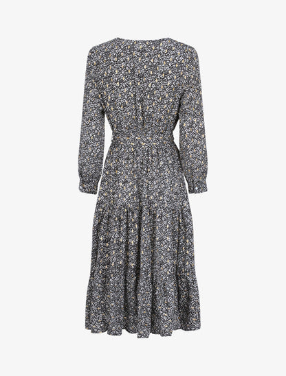 Robe longue patineuse imprimé fleurs d&