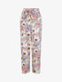 Pantalon wide leg imprimé hibiscus - Lilas - 1