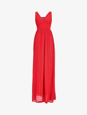Robe de soirée à buste plissé - Rouge - 1