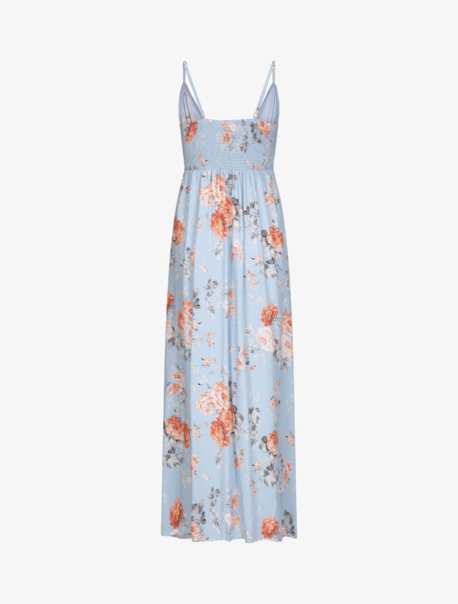 Robe longue à imprimé fleurs d&