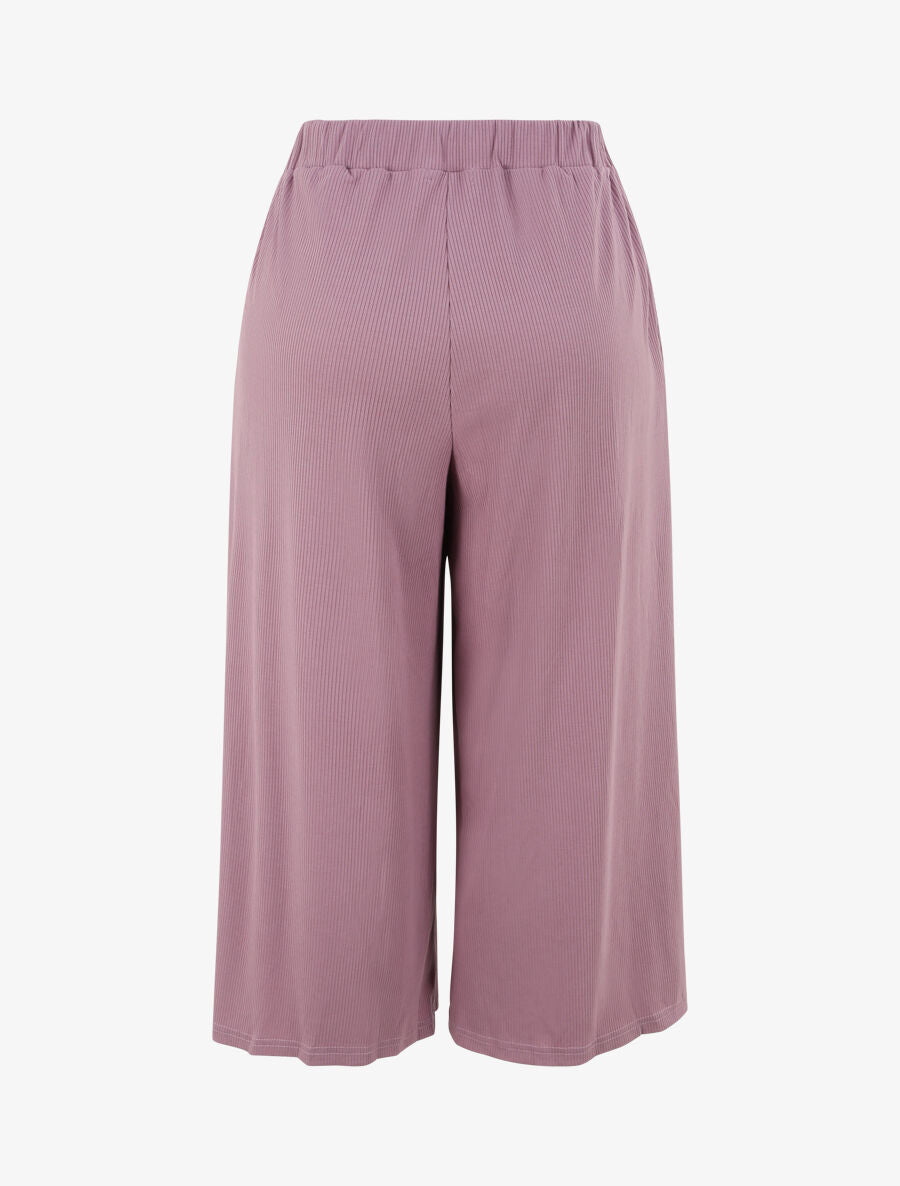 Pantalon ample uni - Lilas - 2